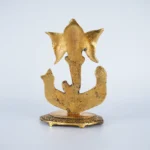 Spiritual Soul Metal Gold Plated Yoga Ganesha Idol