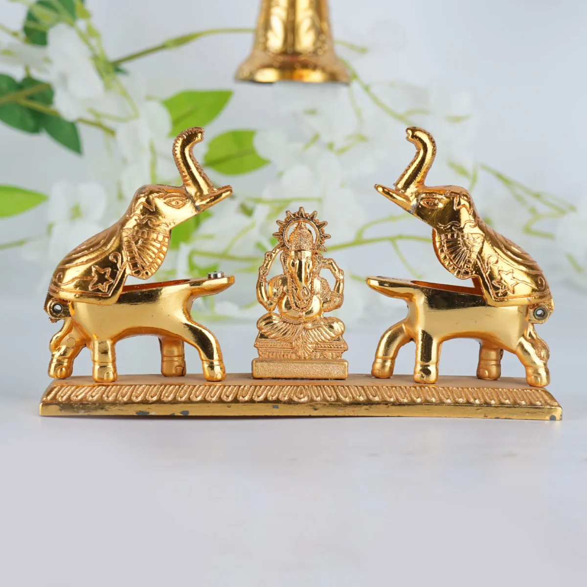 Spiritual Soul Metal Gold Plated Sindoor Box