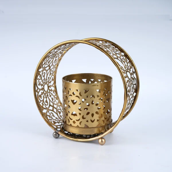 Spiritual Soul Metal Ring Shaped Tlight Holder Stand