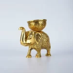 SPIRITUAL SOUL METAL GOLD PLATED ELEPHANT SET OF 2