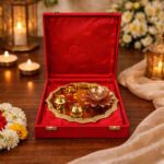 Spiritual Soul Pooja Thali Set with Lotus Diya