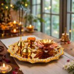 Spiritual Soul Pooja Thali Set with Lotus Diya