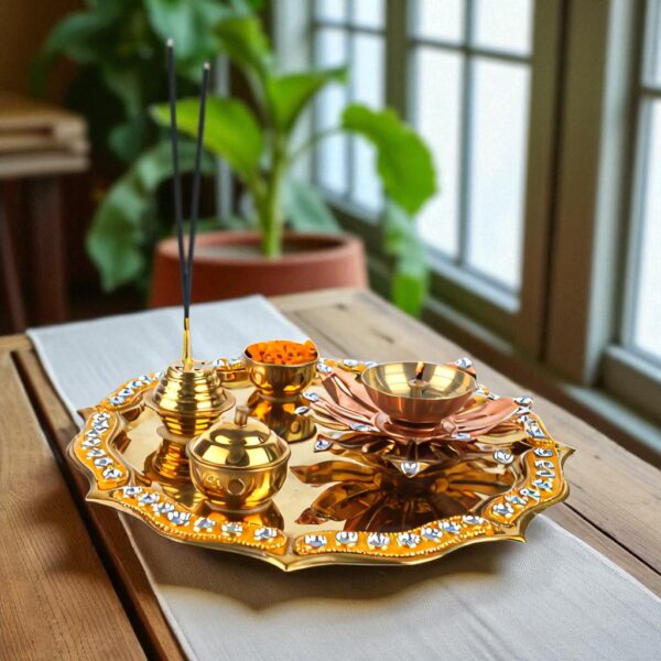SPIRITUAL SOUL METAL POOJA THALI
