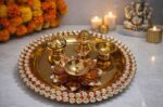 Spiritual Soul Pooja Thali Set with Lotus Diya