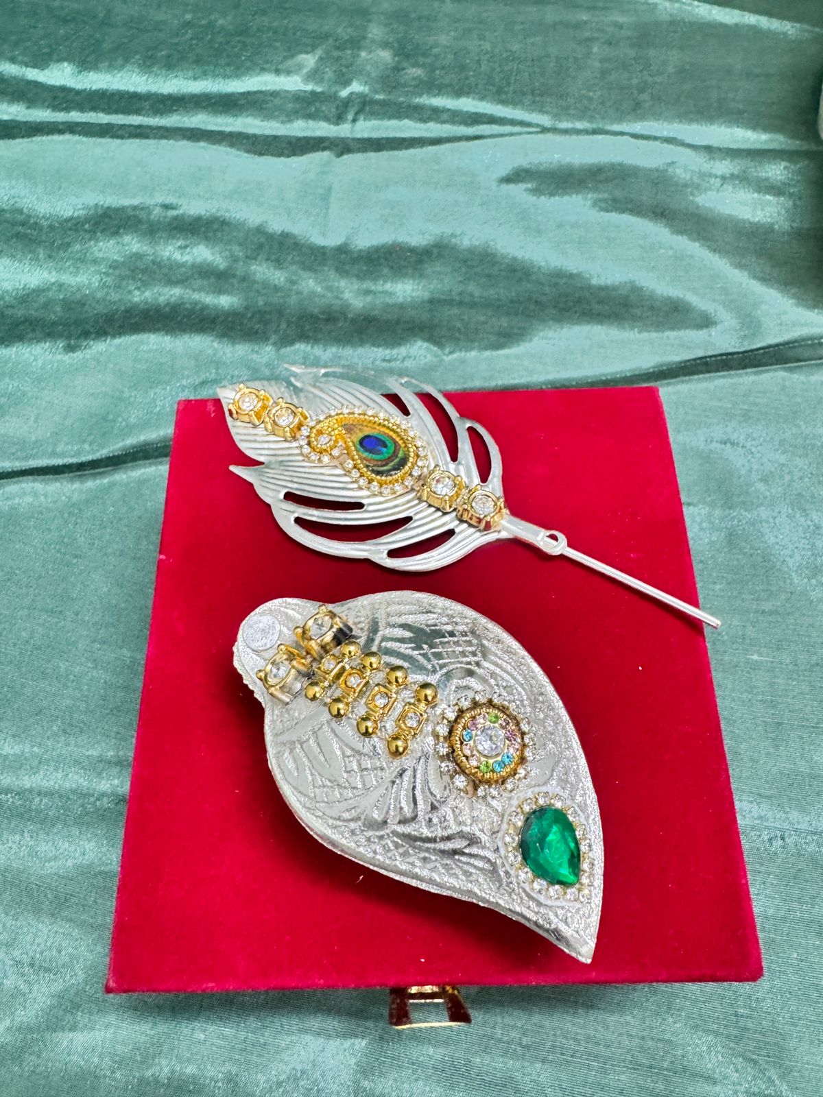 Silver Chopra and Tilak Stick Gift Set