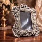 Silver Floral Photo Frame Decorative Gift