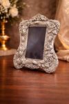 Silver Floral Photo Frame Decorative Gift