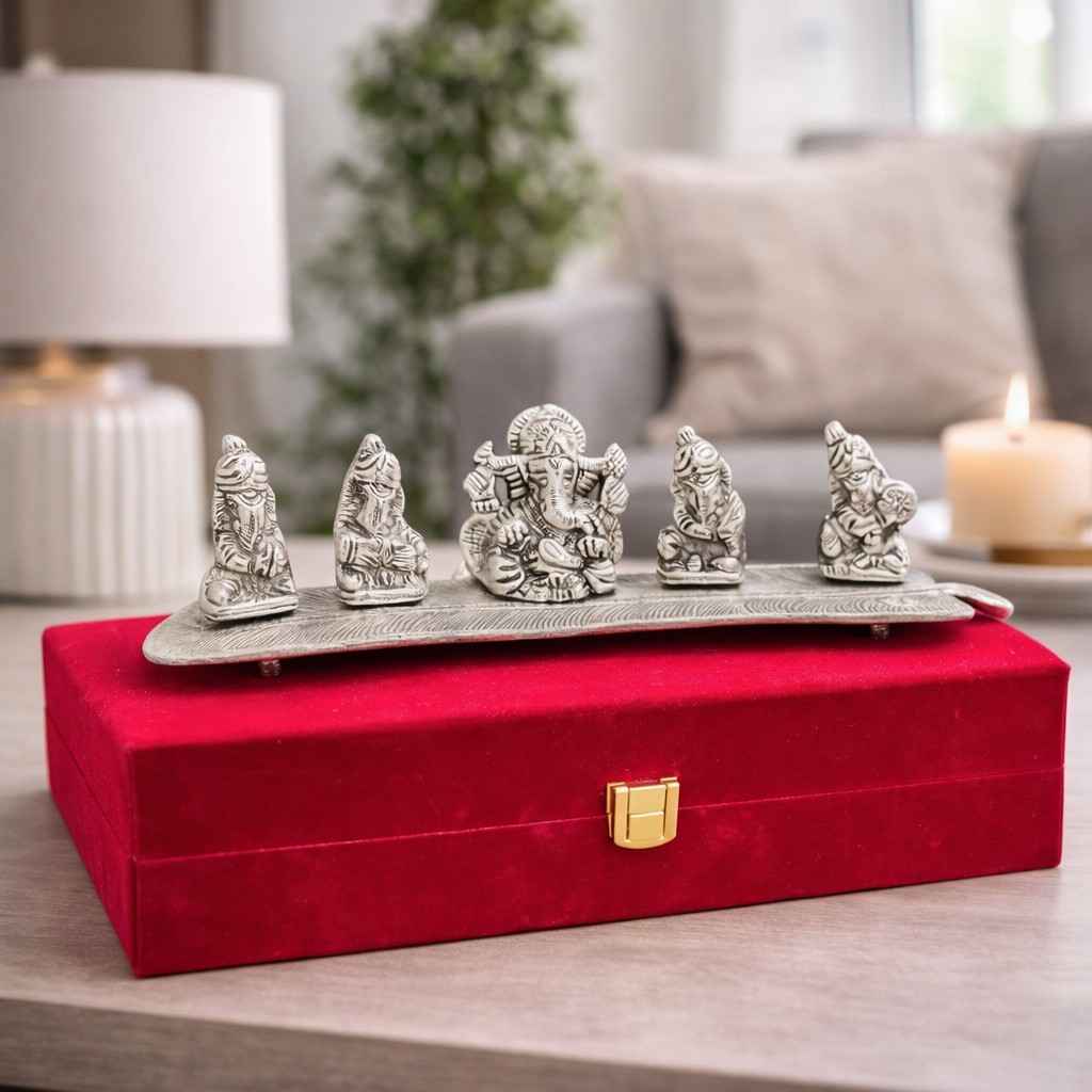 Spiritual Soul Silver Ganesh Lakshmi Saraswati Set