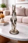 Spiritual Soul Silver Horse Statue for Home Decor – Premium Decorative Rearing Horse Figurine