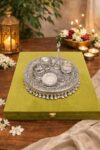 Spiritual Soul Exclusive German Silver Pooja Thali Set