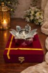 Spiritual Soul Silver Lotus Diya Gift Box