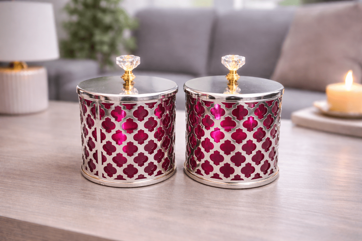 Silver Photo Frame and Dry Fruit Jar Gift Set