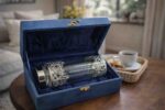 Spiritual Soul Silver Filigree Glass Bottle with Velvet Gift Box – Luxury Decorative Glass Water Bottle
