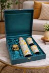 Pure Copper Gift Set – Premium Copper Bottle with 2 Glasses and Gold Plated Metal Jar