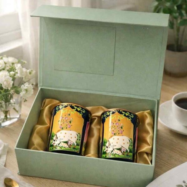 Premium copper gift items with two pure copper glasses