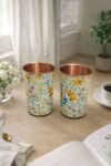 Floral Copper Glass Gift Set – Premium Pure Copper Glasses for Wedding Gift and Elegant Gifting
