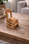 Wooden Coaster Set with Holder – Premium Wooden Table Coasters for Home and Gifting