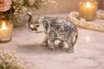 German Silver Gift Combo Set with Tray, Photo Frame and Elephant