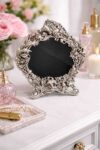 German Silver Floral Photo Frame for Home Décor and Premium Gifting