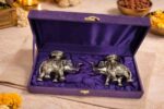German Silver Elephant Tealight Holder Set – Premium Wedding Gift and Home Decor Gift Item