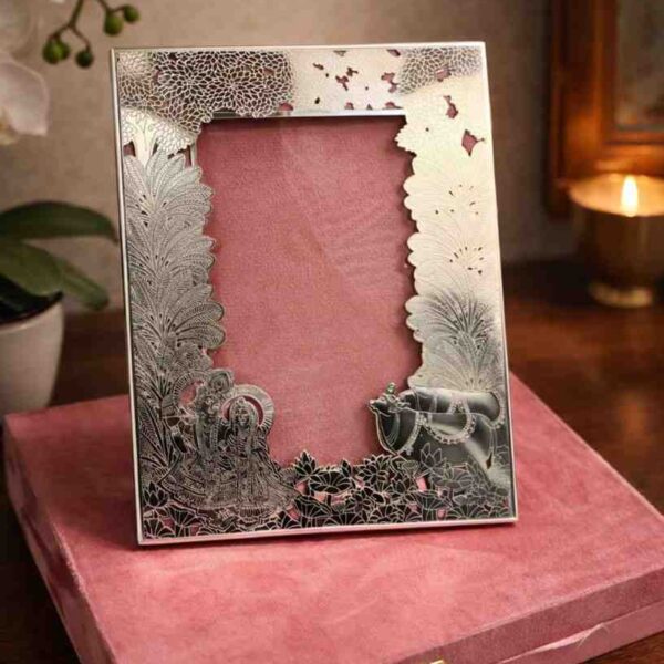 German Silver Photo Frame – Premium Wedding Gift Item with Velvet Gift Box