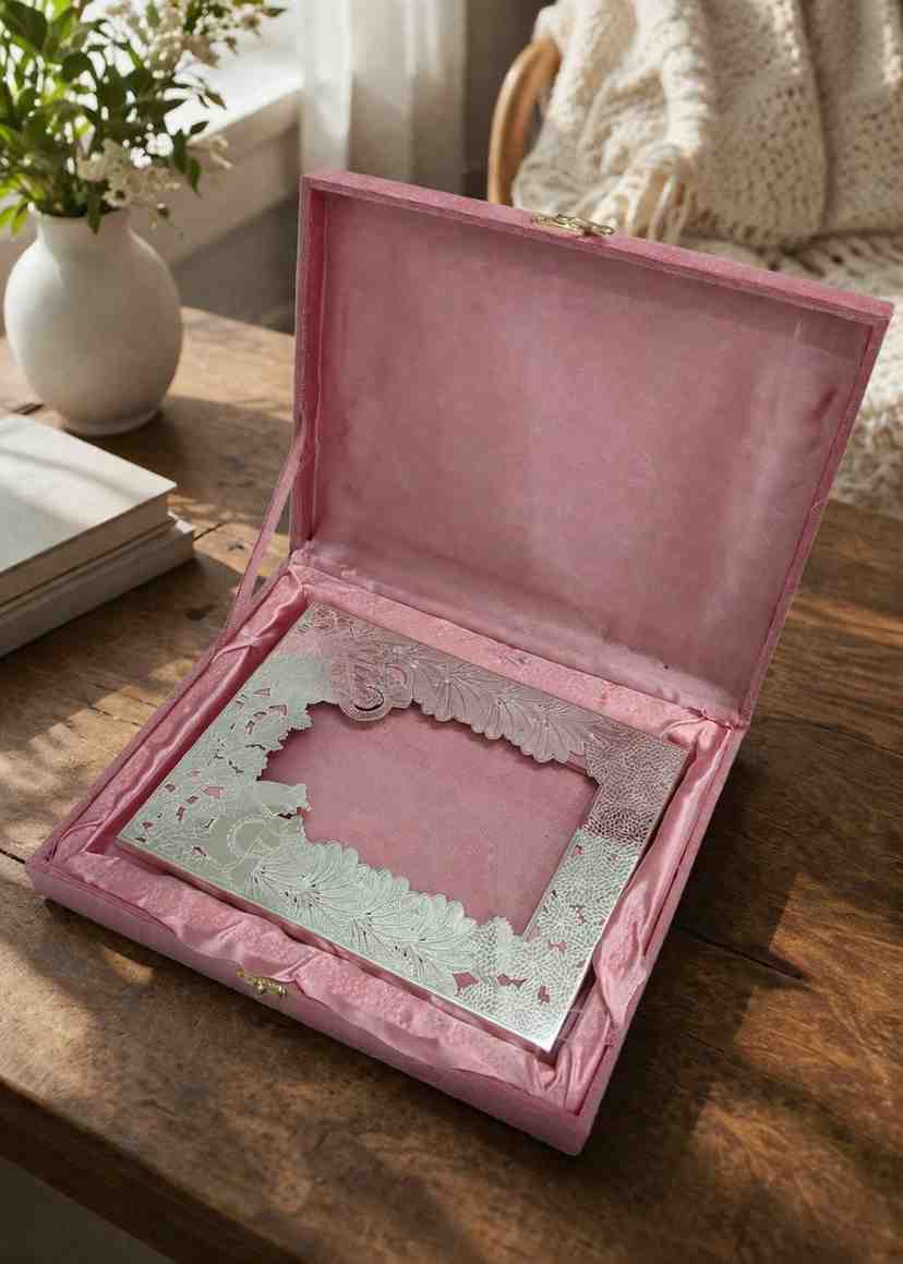 German Silver Photo Frame – Premium Wedding Gift Item with Velvet Gift Box