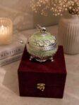 German Silver Elephant Dry Fruit Box with Spoon | Luxury Enamel Serving Bowl