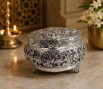 Luxury German Silver Dry Fruit & Jewellery Storage Box with Lid