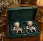 German Silver Elephant Dry Fruit Bowl Set – Decorative Serving Bowls for Home & Gifting