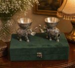 German Silver Elephant Dry Fruit Bowl Set – Decorative Serving Bowls for Home & Gifting