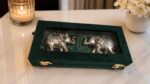 Royal German Silver Elephant Pair Showpiece with Luxury Gift Box