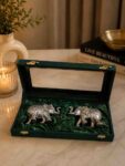 Royal German Silver Elephant Pair Showpiece with Luxury Gift Box