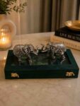 Royal German Silver Elephant Pair Showpiece with Luxury Gift Box