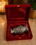 Handcrafted German Silver Flower Vase with Luxury Velvet Gift Box