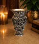 Handcrafted German Silver Flower Vase with Luxury Velvet Gift Box