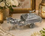 German Silver Horse Cart Dry Fruit Server – Decorative Serving & Storage Box for Home & Gifting