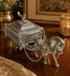German Silver Horse Cart Dry Fruit Server – Decorative Serving & Storage Box for Home & Gifting