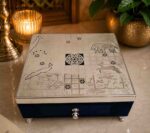 Luxury German Silver Ludo Set – Premium Handcrafted Designer Board Game with Storage Drawer