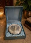 Handcrafted German Silver Flower Vase with Luxury Velvet Gift Box