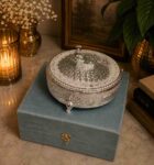 Handcrafted German Silver Flower Vase with Luxury Velvet Gift Box