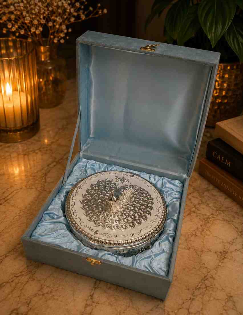 Handcrafted German Silver Flower Vase with Luxury Velvet Gift Box