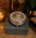 Handcrafted German Silver Flower Vase with Luxury Velvet Gift Box