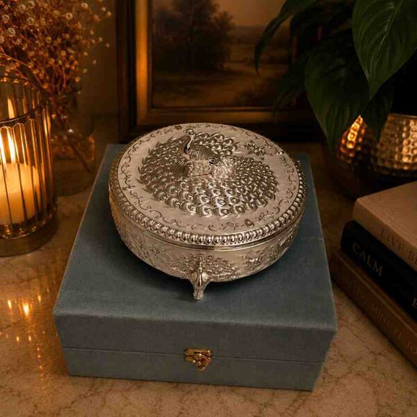 Handcrafted German Silver Flower Vase with Luxury Velvet Gift Box