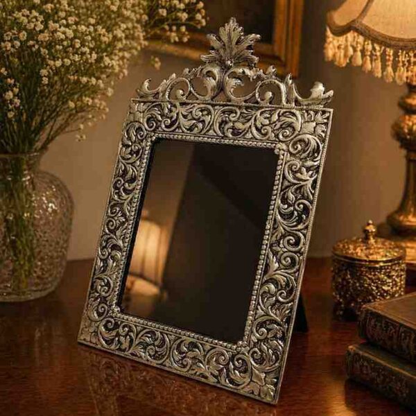 premium gift photo frame german silver finish
