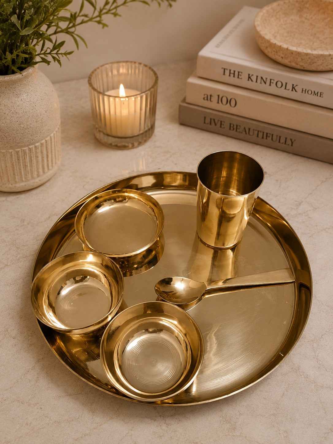 Luxury Pure Kansa 8 Sets Dinner Combo – Premium Bronze Family Dining Collection